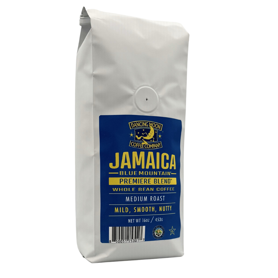 JAMAICA BLUE MOUNTAIN® Premiere Blend, WHOLE BEAN Coffee, 16 oz JAMAICA BLUE MOUNTAIN® Premiere Blend, WHOLE BEAN Coffee, 16 oz