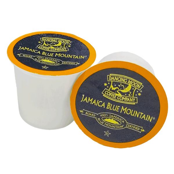 Dancing Moon Coffee Jamaica Blue Mountain single serve coffee pods for quick brewing