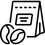 bag of coffee beans logo