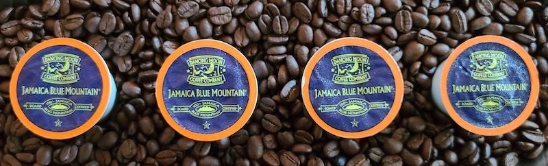 Dancing Moon Coffee Co pods and coffee beans