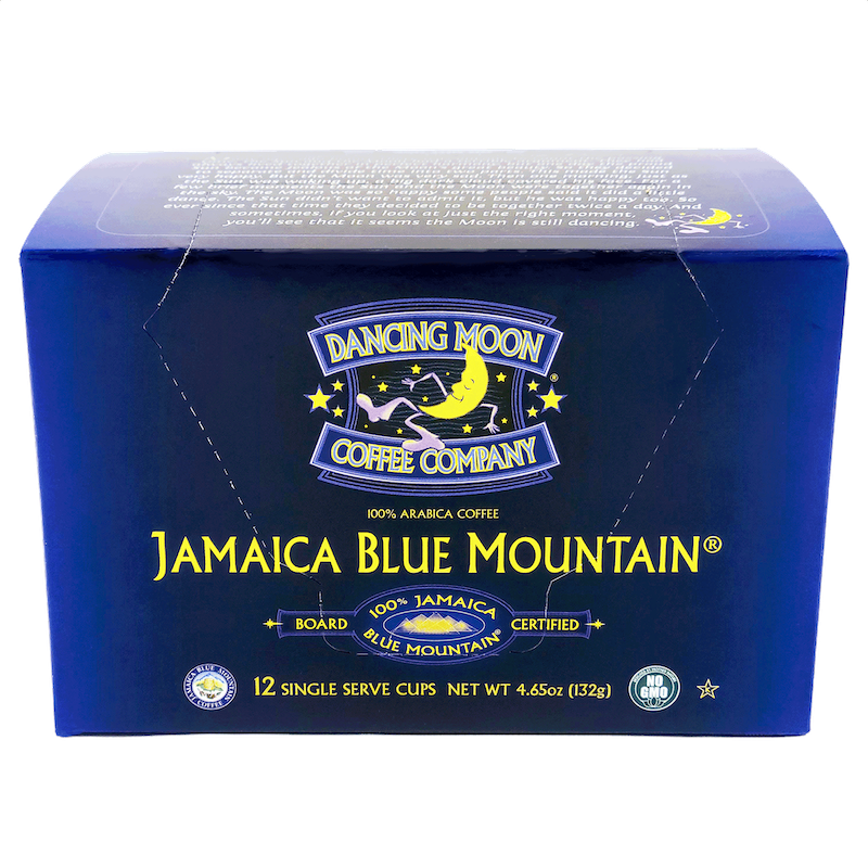box of 100% JAMAICA BLUE MOUNTAIN ® Single Serve Pods, 12 CT Box