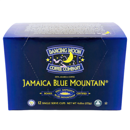 box of 100% JAMAICA BLUE MOUNTAIN ® Single Serve Pods, 12 CT Box