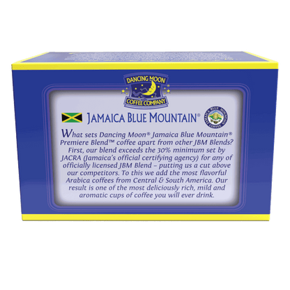 JAMAICA BLUE MOUNTAIN® Premiere Blend, Single Serve Pods, 12 CT Box-back of box