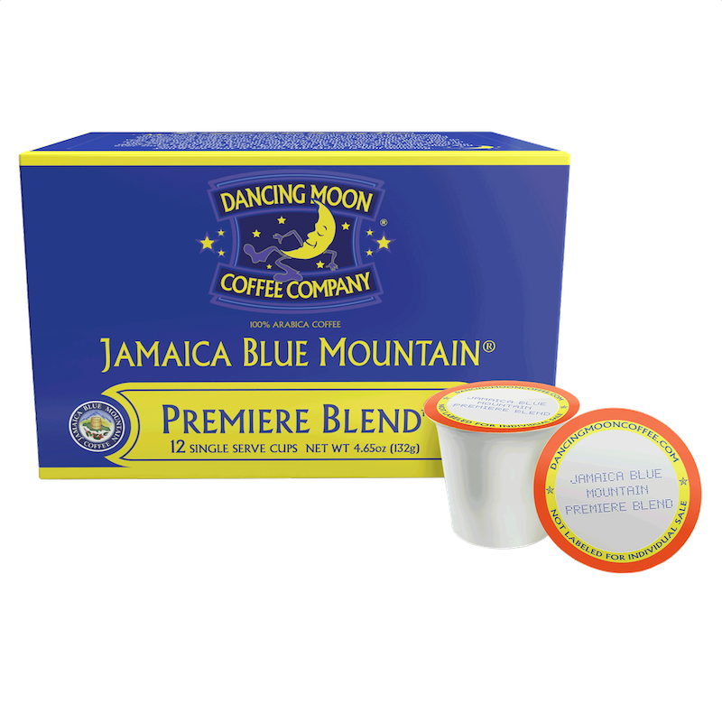 JAMAICA BLUE MOUNTAIN® Premiere Blend, Single Serve Pods, 12 CT Box and pods