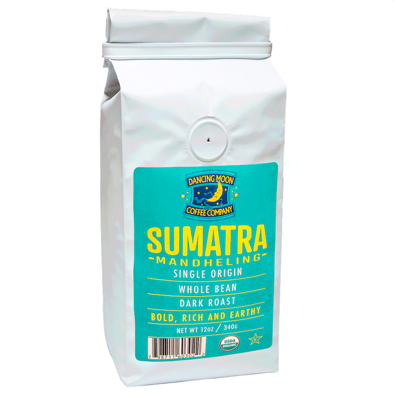 SUMATRA MANDHELING, Whole Bean, 12 oz Bag